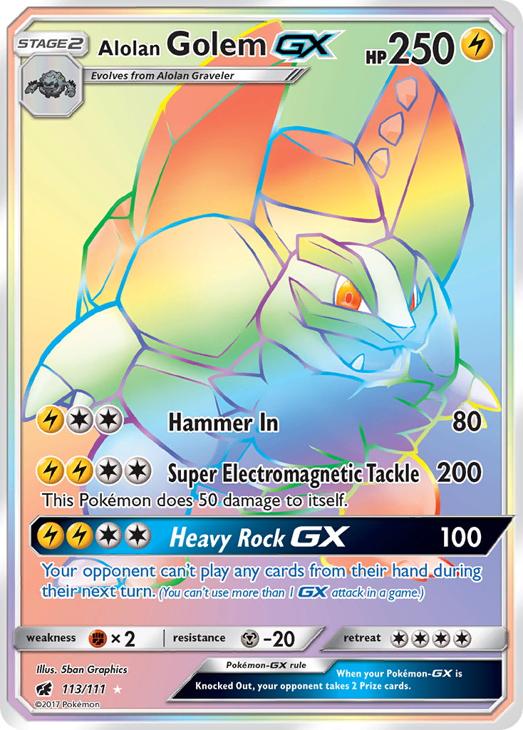 Alolan Golem-GX 113/111 Crimson Invasion