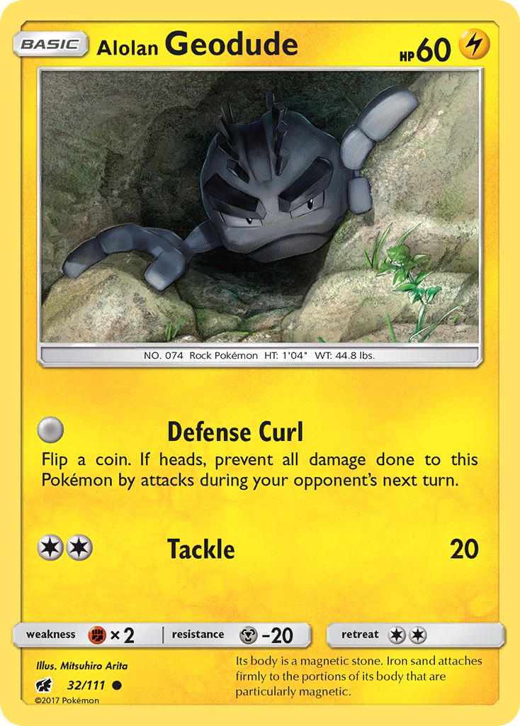 Alolan Geodude 32/111 Crimson Invasion