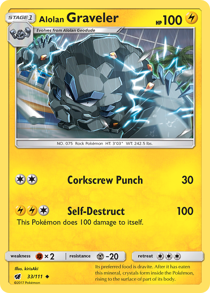 Alolan Graveler 33/111 Crimson Invasion
