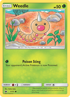 Weedle 1/111 Crimson Invasion