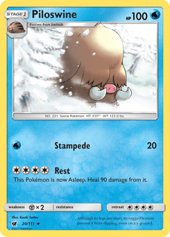 Piloswine 20/111 Crimson Invasion