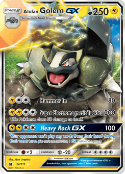 Alolan Golem-GX 34/111 Crimson Invasion