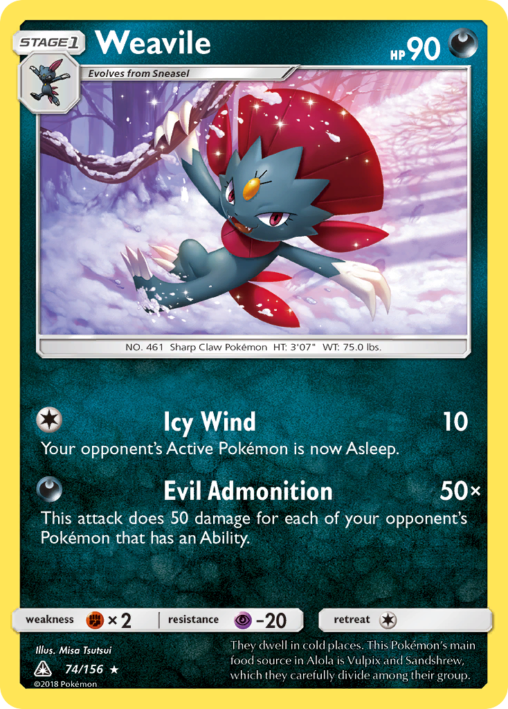 Weavile 74/156 Ultra Prism