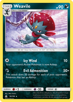 Weavile 74/156 Ultra Prism
