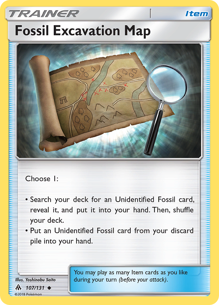 Fossil Excavation Map 107/131 Forbidden Light