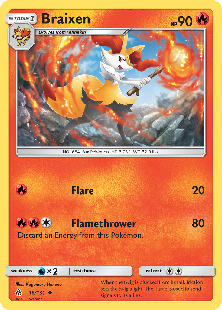 Braixen 16/131 Forbidden Light