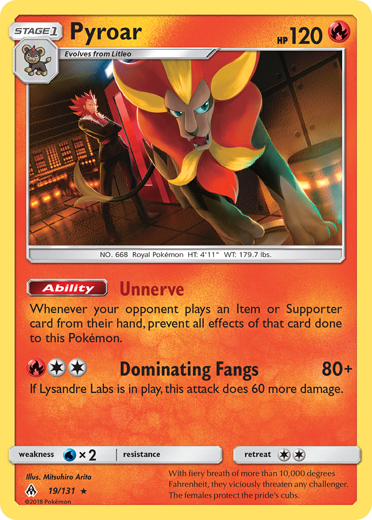 Pyroar 19/131 Forbidden Light
