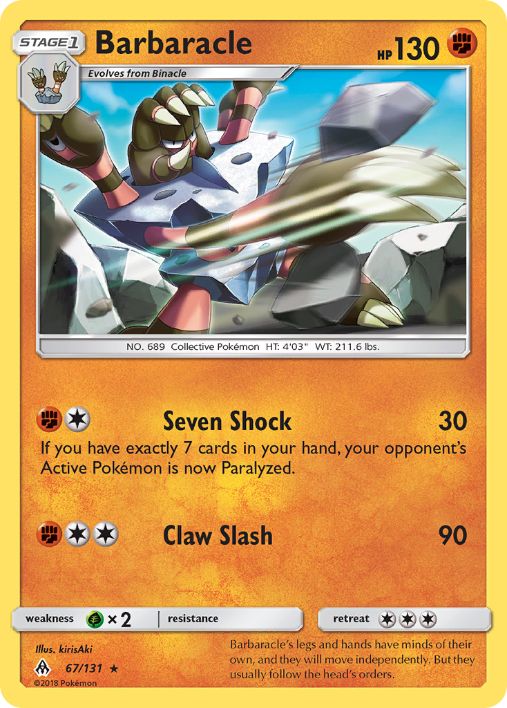Barbaracle 67/131 Forbidden Light
