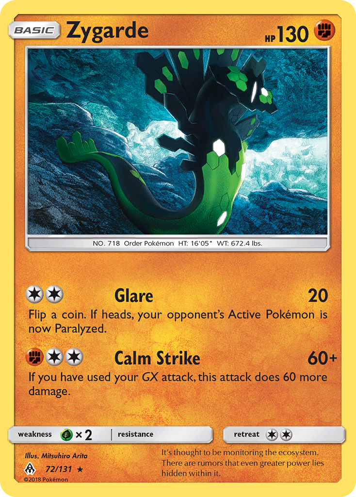 Zygarde 72/131 Forbidden Light