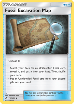 Fossil Excavation Map 107/131 Forbidden Light
