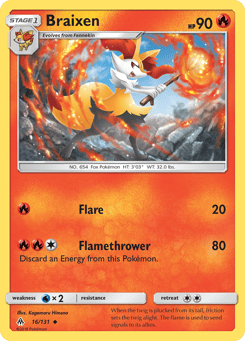 Braixen 16/131 Forbidden Light