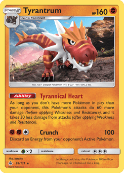 Tyrantrum 69/131 Forbidden Light