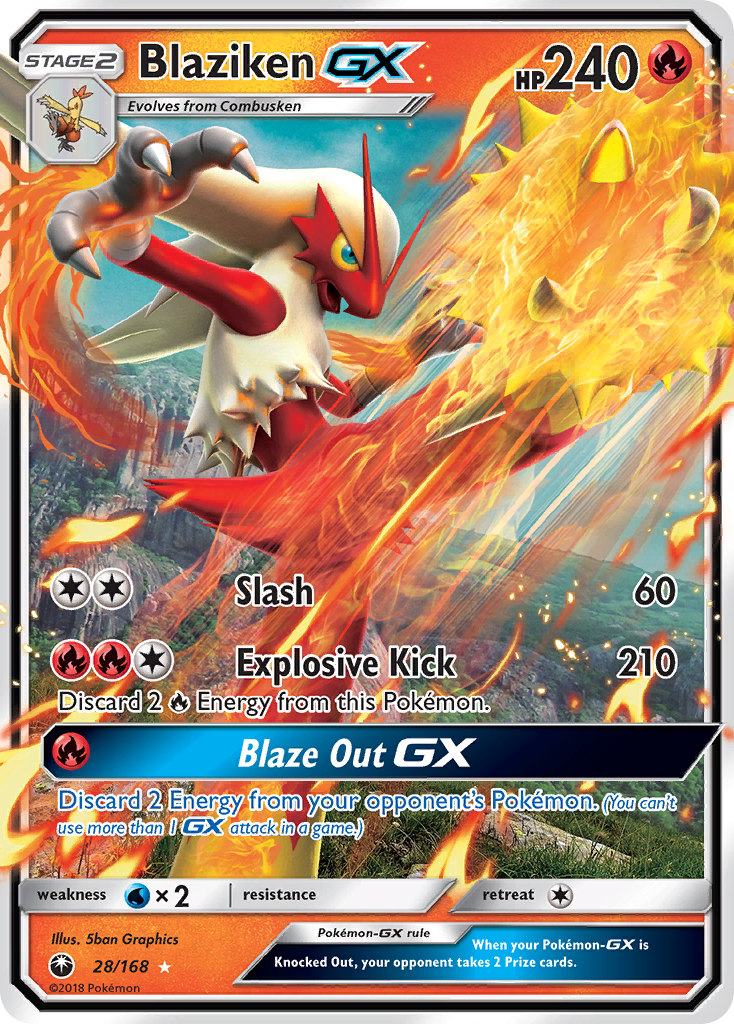 Blaziken-GX 28/168 Celestial Storm
