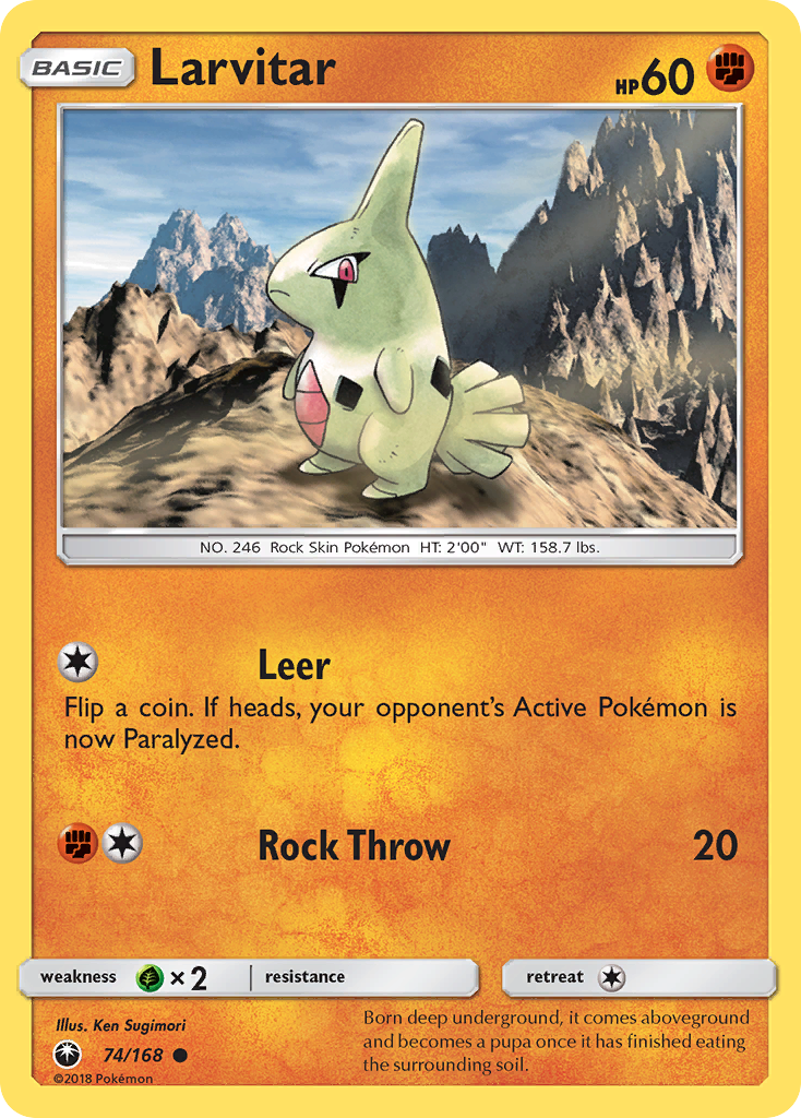 Larvitar 74/168 Celestial Storm