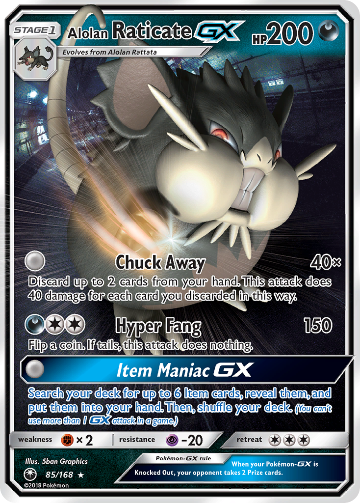 Alolan Raticate-GX 85/168 Celestial Storm