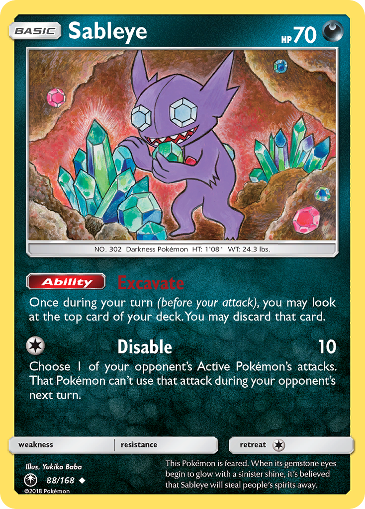 Sableye 88/168 Celestial Storm