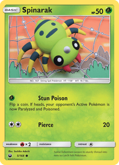 Spinarak 5/168 Celestial Storm