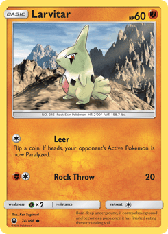 Larvitar 74/168 Celestial Storm