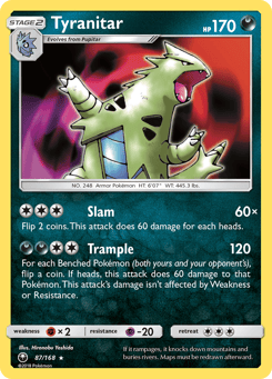 Tyranitar 87/168 Celestial Storm