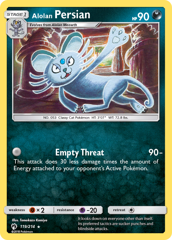Alolan Persian 119/214 Lost Thunder