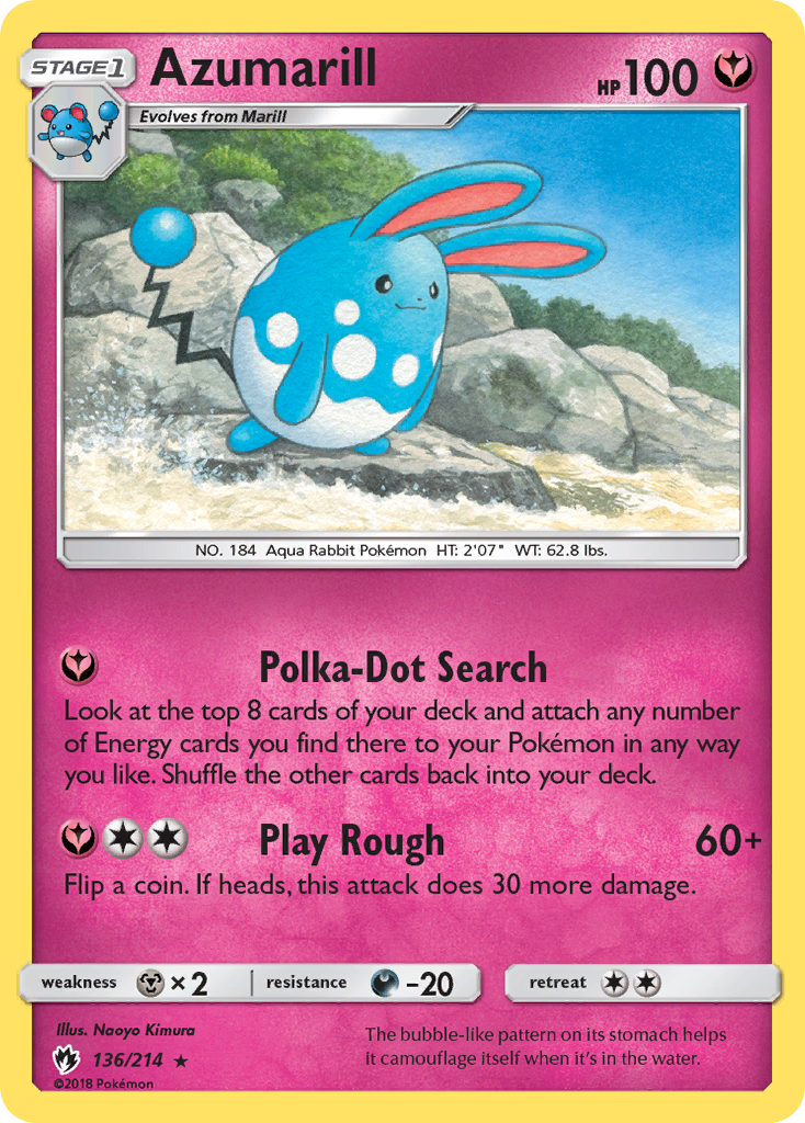 Azumarill 136/214 Lost Thunder