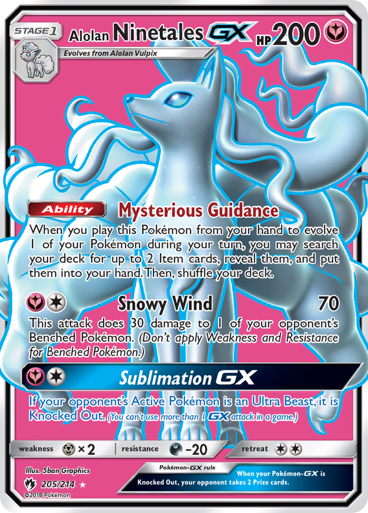 Alolan Ninetales-GX 205/214 Lost Thunder