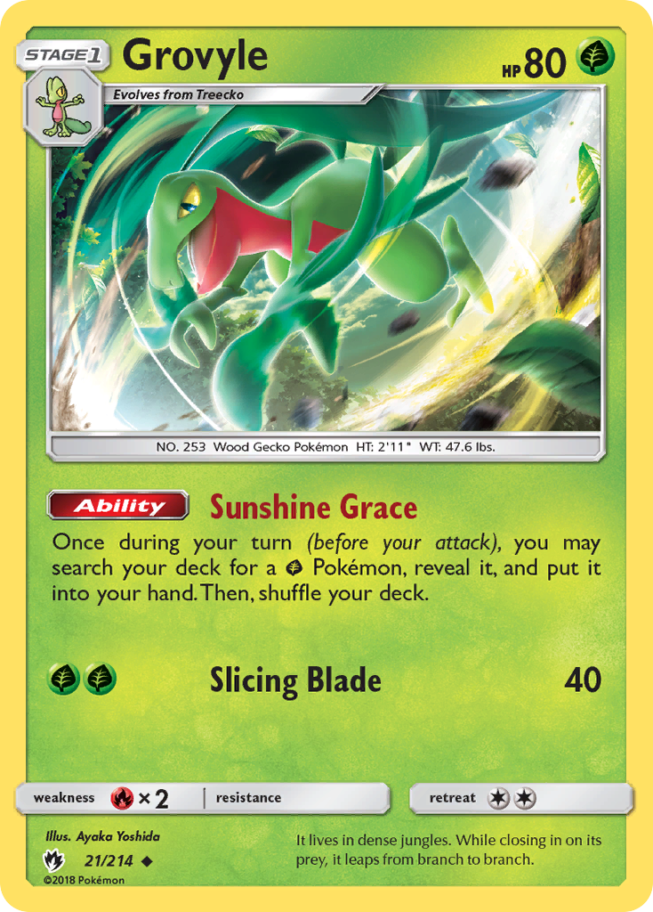 Grovyle 21/214 Lost Thunder