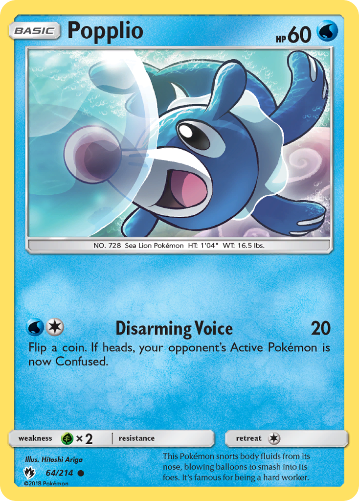 Popplio 64/214 Lost Thunder