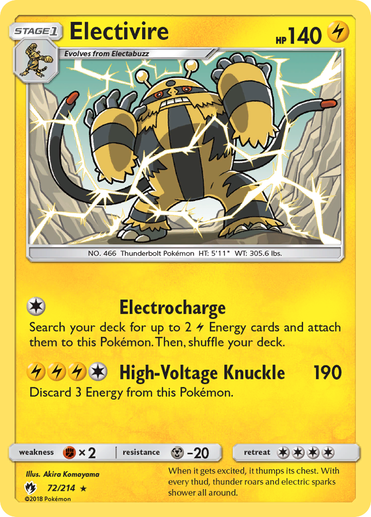 Electivire 72/214 Lost Thunder