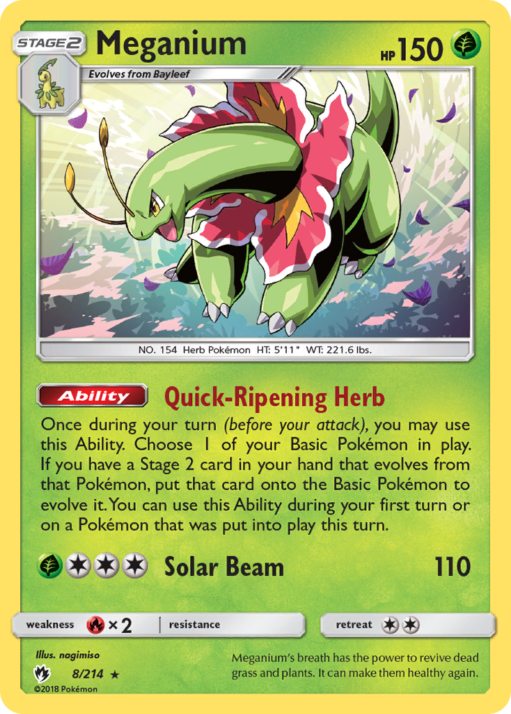 Meganium 8/214 Lost Thunder