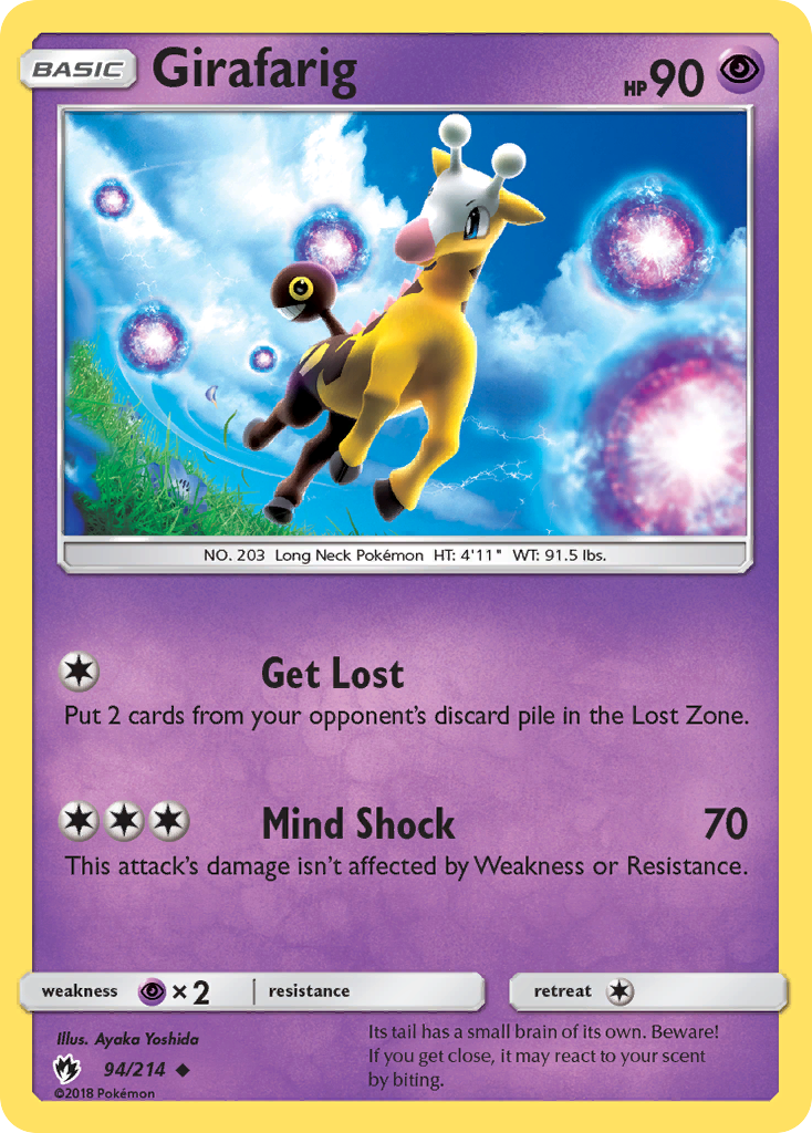 Girafarig 94/214 Lost Thunder