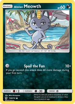 Alolan Meowth 118/214 Lost Thunder