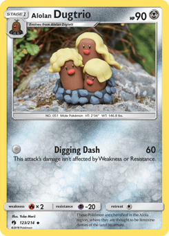 Alolan Dugtrio 123/214 Lost Thunder