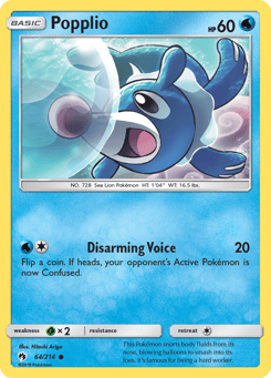 Popplio 64/214 Lost Thunder