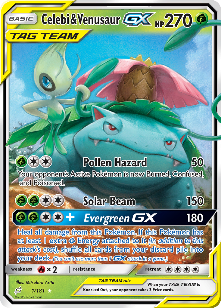 Celebi & Venusaur-GX 1/181 Team Up