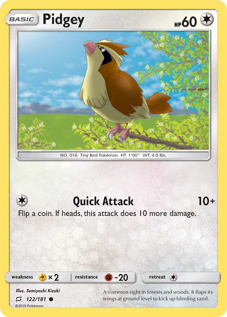 Pidgey 122/181 Team Up