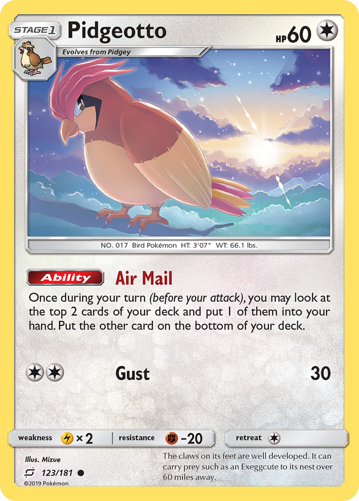 Pidgeotto 123/181 Team Up