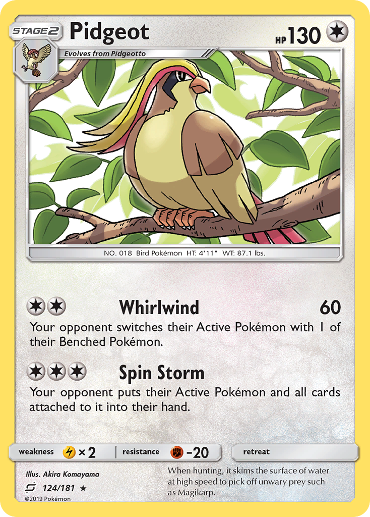 Pidgeot 124/181 Team Up