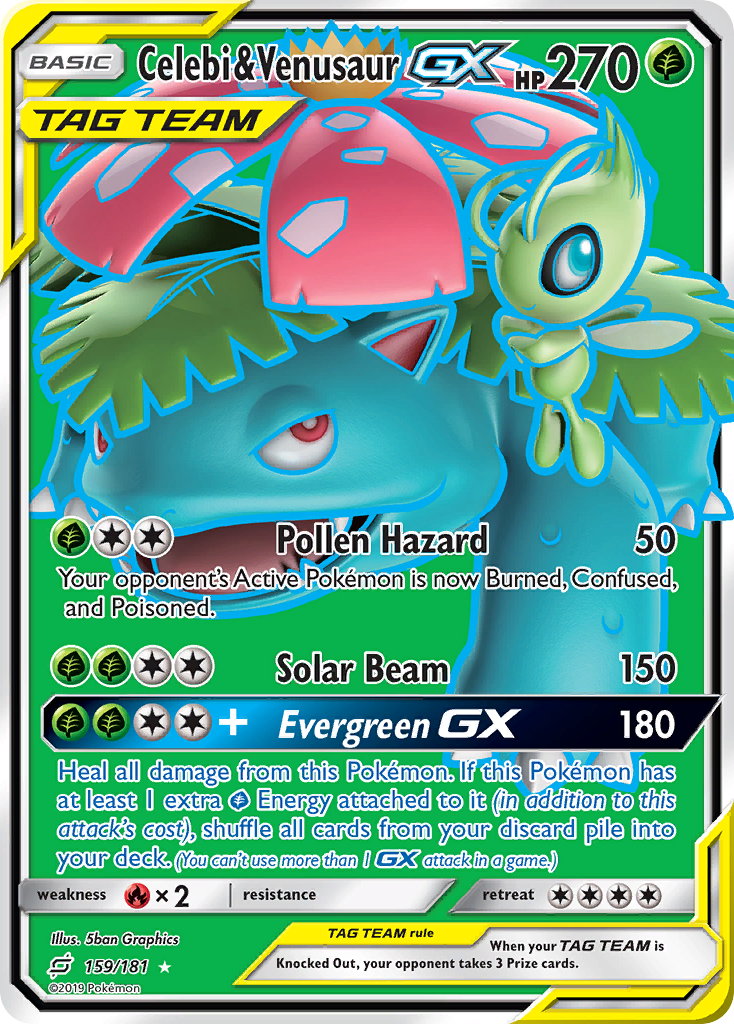 Celebi & Venusaur-GX 159/181 Team Up