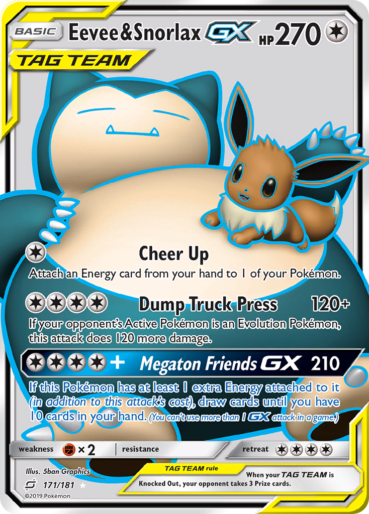 Eevee & Snorlax-GX 171/181 Team Up