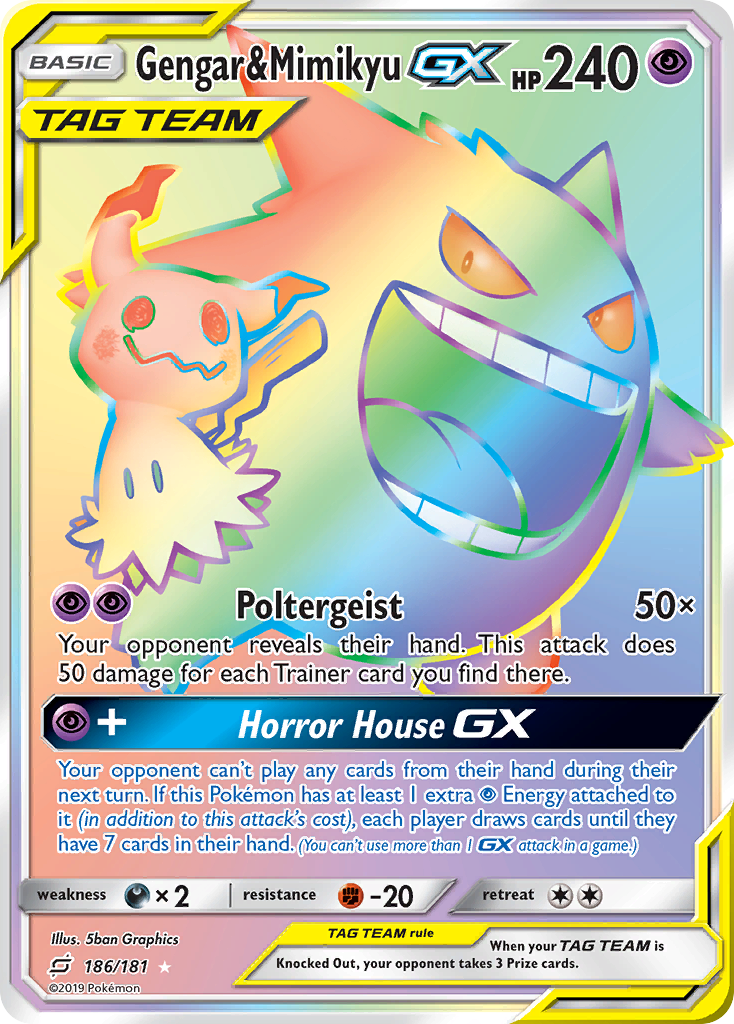 Gengar & Mimikyu-GX 186/181 Team Up