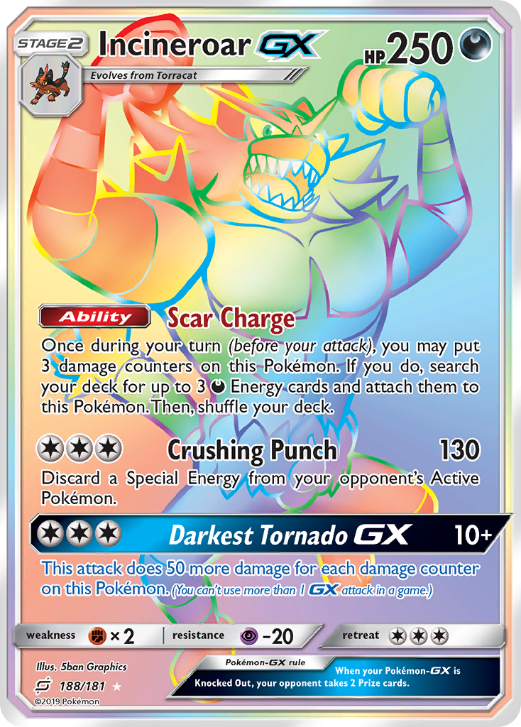 Incineroar-GX 188/181 Team Up