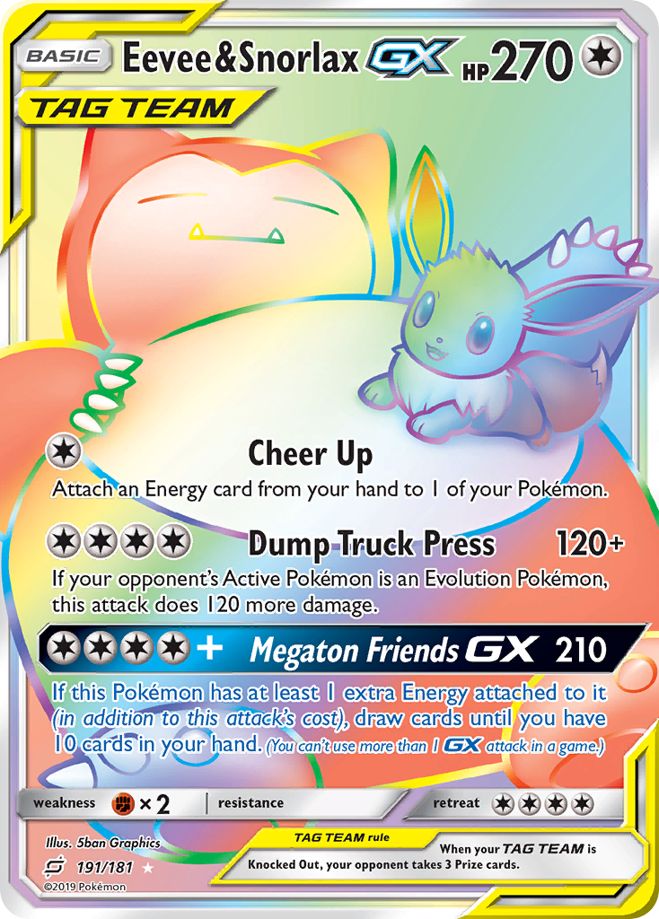 Eevee & Snorlax-GX 191/181 Team Up