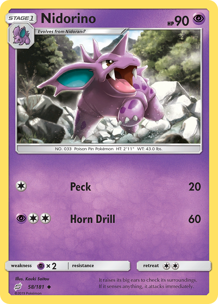 Nidorino 58/181 Team Up