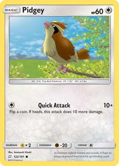 Pidgey 122/181 Team Up