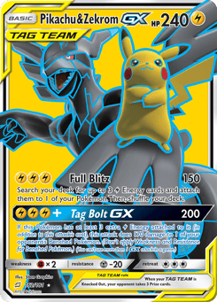 Pikachu & Zekrom-GX 162/181 Team Up