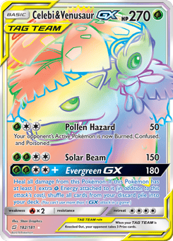 Celebi & Venusaur-GX 182/181 Team Up