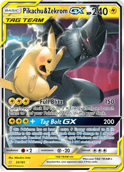 Pikachu & Zekrom-GX 33/181 Team Up