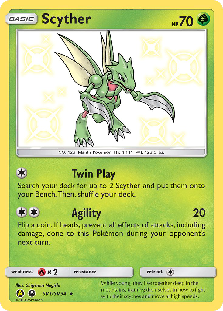 Scyther SV1/SV94 Hidden Fates Shiny Vault