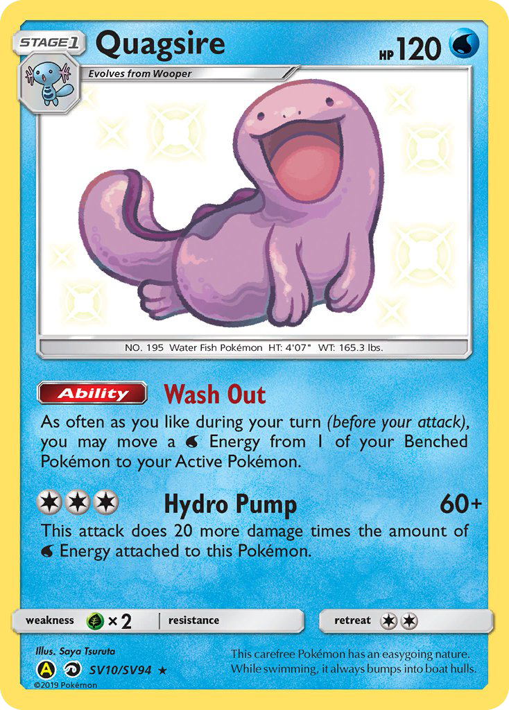 Quagsire SV10/SV94 Hidden Fates Shiny Vault